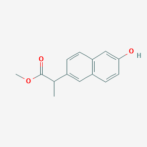 2-(6-Hydroxy naphthalen-2yl)-Propionic acid methyl ester structure, CAS 61495-42-9