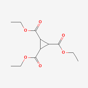 1,2,3-Cyclopropanetricarboxylic acid, triethyl ester structure, CAS 729-87-3
