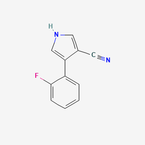 4-(2-FLUOROPHENYL)-1H-PYRROLE-3-CARBONITRILE structure, CAS 103418-03-7