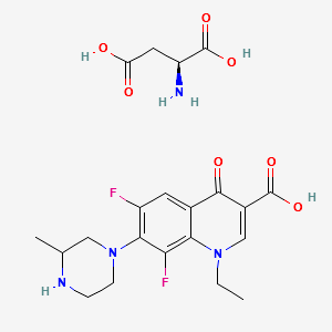 LOMEFLOXACIN, ASPARTATE structure, CAS 211690-33-4