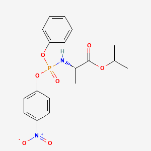 (S)-2-[(4-nitro-phenoxy)-phenoxy-phosphorylamino]propionic acid isopropyl ester structure, CAS 1256490-48-8