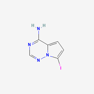 4-amino-7-iodopyrrolo[2,1-f][1,2,4]triazine structure, CAS 1770840-43-1