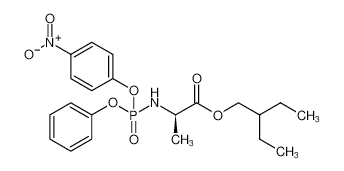 N-[(S)-(4-nitrophenoxy)phenoxyphosphinyl]-L-Alanine 2-ethylbutyl ester structure, CAS 1354823-36-1