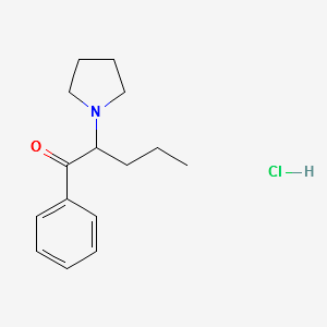 α-Pyrrolidinopentiphenone (hydrochloride) structure, CAS 5485-65-4