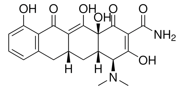 (4S,4aS,5aR,12aS)-9-Amino-4,7-bis(dimethylamino)-1,4,4a,5,5a,6,11,12a-octahydro-3,10,12,12a-tetrahydroxy-1,11-dioxo-2-naphthacenecarboxamide sulfate structure, CAS 149934-20-3