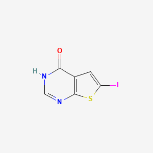 6-iodothieno[2,3-d]pyrimidin-4(3H)-one structure, CAS 1378867-62-9