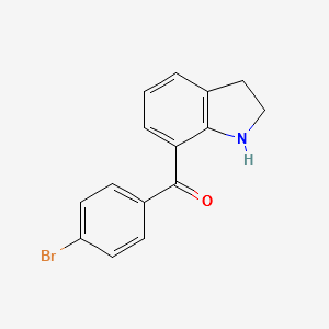 (4-bromophenyl)(indolin-7-yl)methanone structure, CAS 91714-41-9