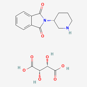 3-(R)-Piperidinyl PhthaliMide D-(-)-tartaric acid structure, CAS 886588-62-1