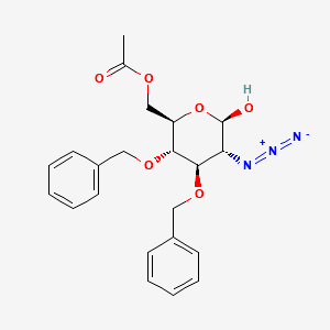 2-Azido-2-deoxy-3,4-bis-O-(phenylmethyl)-beta-D-glucopyranose 6-acetate structure, CAS 157896-03-2