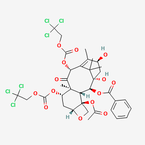 7,10-Bis-O-(2,2,2-trichloroethoxycarbonyl)-10-deacetylbaccatin III structure, CAS 95603-44-4