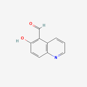 5-Quinolinecarboxaldehyde,6-hydroxy-(9CI) structure, CAS 77717-71-6