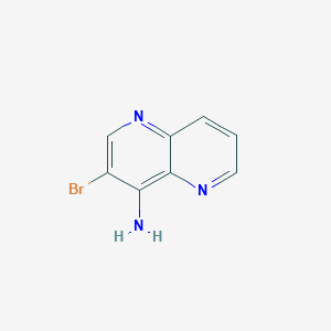1,5-Naphthyridin-4-amine,3-bromo-(9CI) structure, CAS 91477-46-2
