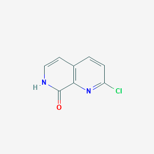 2-CHLORO-7,8-DIHYDRO-1,7-NAPHTHYRIDIN-8-ONE structure, CAS 930303-55-2