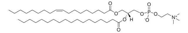 1-OLEOYL-2-STEAROYL-SN-GLYCERO-3-PHOSPHOCHOLINE structure, CAS 7276-38-2