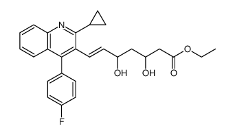 Ethyl (E)-3,5-dihydroxy-7-[2-cyclopropyl-4-(4-fluorophenyl)-3-quinolinyl]-hept-6-enoate structure, CAS 477950-34-8