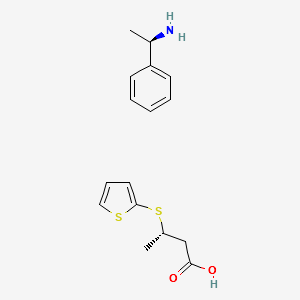 (3S)-3-(2-Thienylthio)butanoic acid compd. with (alphaR)-alpha-methylbenzenemethanamine structure, CAS 1197375-23-7
