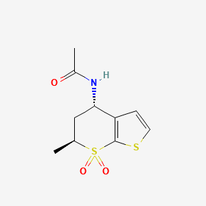N-[(4S,6S)-6-METHYL-7,7-DIOXO-5,6-DIHYDRO-4H-THIENO[2,3-B]THIOPYRAN-4-YL]ACETAMIDE structure, CAS 147086-83-7