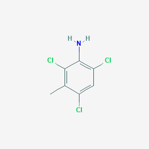 2,4,6-trichloro-3-methyl-aniline structure, CAS 5400-76-0