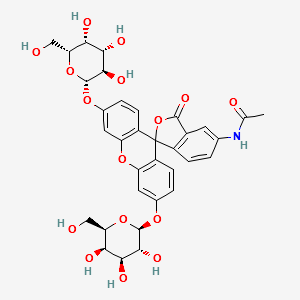 5-Acetamidofluorescein-di-(b-D-galactopyranoside) structure, CAS 216299-45-5