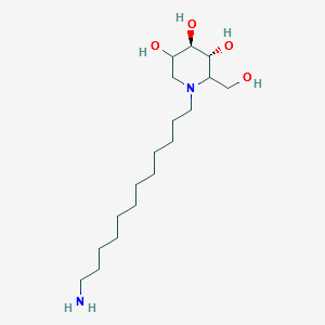 N-(12-Aminododecyl)-1-deoxynojirimycin structure, CAS 885484-41-3