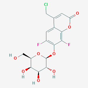 4-CHLOROMETHYL-6,8-DIFLUOROUMBELLIFERYL-BETA-D-GALACTOPYRANOSIDE structure, CAS 215868-46-5