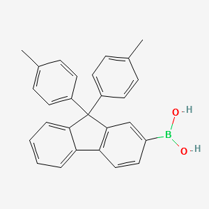 B-[9,9-Bis(4-methylphenyl)-9H-fluoren-2-yl]boronic acid structure, CAS 1193104-83-4