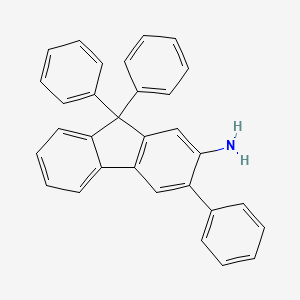 3,9,9-Triphenyl-9H-fluoren-2-ylamine structure, CAS 2A-3183439
