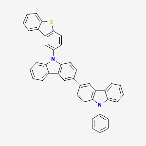 9-(dibenzo[b,d]thiophen-2-yl)-9'-phenyl-9H,9'H-3,3'-bicarbazole structure, CAS 2A-3183443
