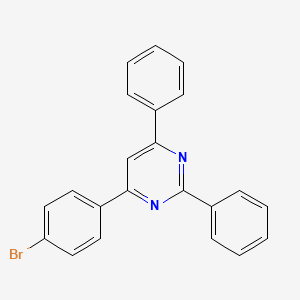 4-(4-bromophenyl)-2,6-diphenylpyrimidine structure, CAS 58536-46-2