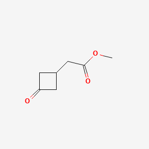 Methyl 2-(3-oxocyclobutyl)acetate structure, CAS 1148130-30-6