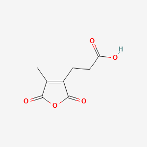 2,5-Dihydro-4-methyl-2,5-dioxo-3-furanpropanoic Acid structure, CAS 487-66-1