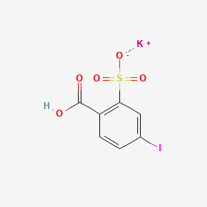 potassium 4-iodo-2-sulfonato-benzoic acid structure, CAS 619297-89-1