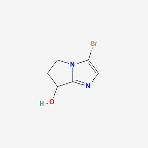 3-bromo-6,7-dihydro-5H-pyrrolo[1,2-a]imidazol-7-ol structure, CAS 2A-3183597