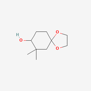 7,7-diMethyl-1,4-dioxaspiro[4.5]decan-8-ol structure, CAS 131206-74-1