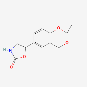 5-(2,2-diMethyl-4H-benzo[d][1,3]dioxin-6-yl)oxazolidin-2-one structure, CAS 452340-96-4