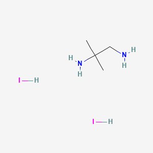 2-METHYL-2-AMINO-1-PROPANAMINE DIHYDROIODIDE structure, CAS 15444-85-6