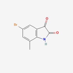 5-BROMO-7-METHYL-1H-INDOLE-2,3-DIONE structure, CAS 77395-10-9