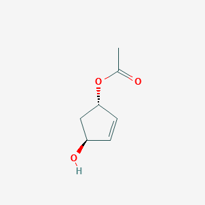 4-Cyclopentene-1,3-diol, monoacetate, (1S-trans)- (9CI) structure, CAS 61348-01-4