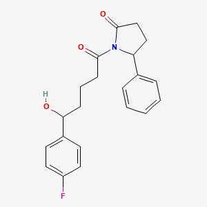 (5R)-1-[(5S)-5-(4-Fluorophenyl)-5-hydroxy-1-oxopentyl]-5-phenyl-2-pyrrolidinone structure, CAS 1027552-46-0