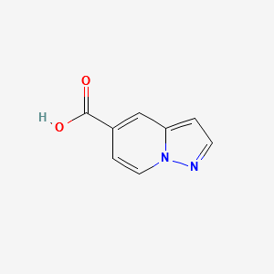 pyrazolo[1,5-a]pyridine-5-carboxylic acid structure, CAS 104468-87-3