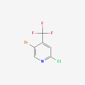 ：	5-BROMO-2-CHLORO-4-(TRIFLUOROMETHYL)PYRIDINE structure, CAS 823221-93-8