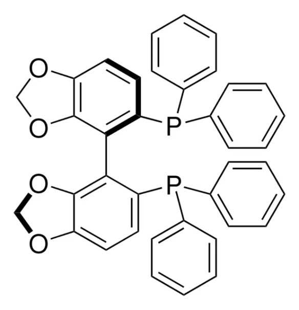 (R)-(+)-5,5'-Bis(diphenylphosphino)-4,4'-bi-1,3-benzodioxole structure, CAS 244261-66-3