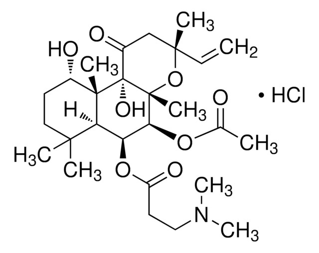 N,N-DIMETHYL-(3R,4AR,5S,6AS,10S,10AR,10BS)-5-(ACETYLOXY)-3-ETHENYLDODECAHYDRO-10,10B-DIHYDROXY-3,4A,7,7,10A-PENTAMETHYL-1-OXO-1H-NAPHTHO[2,1-B]PYRAN-6-YL ESTER B-ALANINE HYDROCHLORIDE structure, CAS 138605-00-2