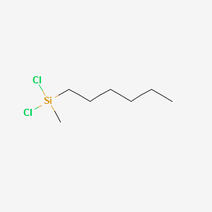 N-HEXYLMETHYLDICHLOROSILANE structure, CAS 14799-94-1