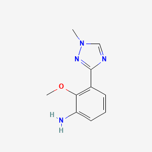 2-methoxy-3-(1-methyl-1H-1,2,4-triazol-3-yl)aniline structure, CAS 1609394-10-6