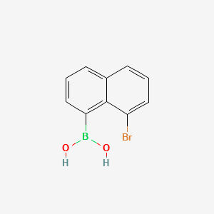 8-BROMONAPHTAHLENENE-1-BORONIC ACID structure, CAS 167105-03-5