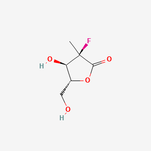 (3R,4R,5R)-3-fluoro-4-hydroxy-5-(hydroxyMethyl)-3-Methyl-dihydrofuran-2(3H)-one structure, CAS 879551-04-9