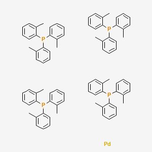 Tetrakis(tri-o-tolylphosphine)palladium(0) structure, CAS 175164-86-0