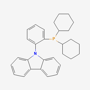 9-[2-(Dicyclohexylphosphino)phenyl]-9H-carbazole structure, CAS 1308652-64-3