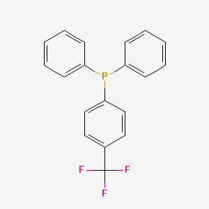 Diphenyl[4-(trifluoromethyl)phenyl]phosphine structure, CAS 13406-28-5